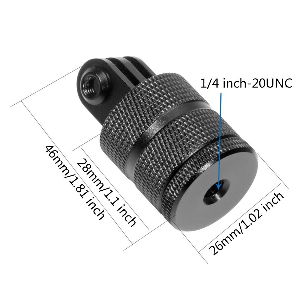 360 Degree Rotatable Tripod Connector 1/4 Base Mount Adapter 360 Degree Rotation Sports Action Camera Durable