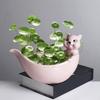 Handmade Mini Cartoon Ceramic Fleshy Plant Pot Planter Gift Ceramic Planter Container for Indoor Garden Desk Decoration