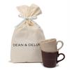 DEAN & DELUCA Morning Mug Set of 2 (Brown and Beige)