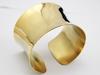 Bordi Rialzati Liscio Lucido Bracciali Dorati Acciaio Inossidabile Gioielli di Moda Ampio Grande Bracciale a Manetta Dorato Per Donne Signore