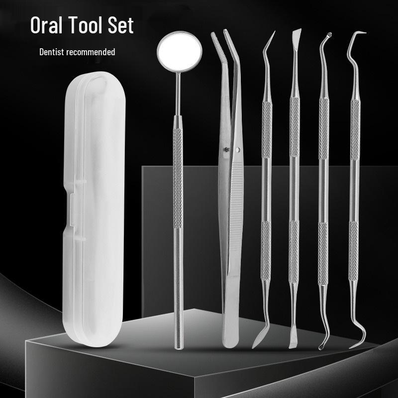Lighted Dental Calculus Remover & Cleaning Mirror - Tartar Trimming Tool Set