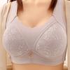 Overseas New Large Size No Steel Ring Fat Mm Comfortable Lace Gathering Women's Underwear No Magnetic Thin Cup Bra Cover