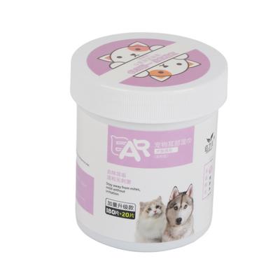 180pcs Dog Ear Cleaner Wipes Removes Wax Itching Odor Infections Hypoallergenic Pet Wipes for Dogs