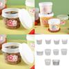 Reusable Plastic Puddings Jars with Lid Microwave Safe Design For Snacks Meal Preparation Kitchen Accessories