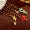 Necklace Creative Lobster Necklace Holiday Style Niche Light Luxury High Sense Versatile Hot Sale Non-fading Clavicle Chain