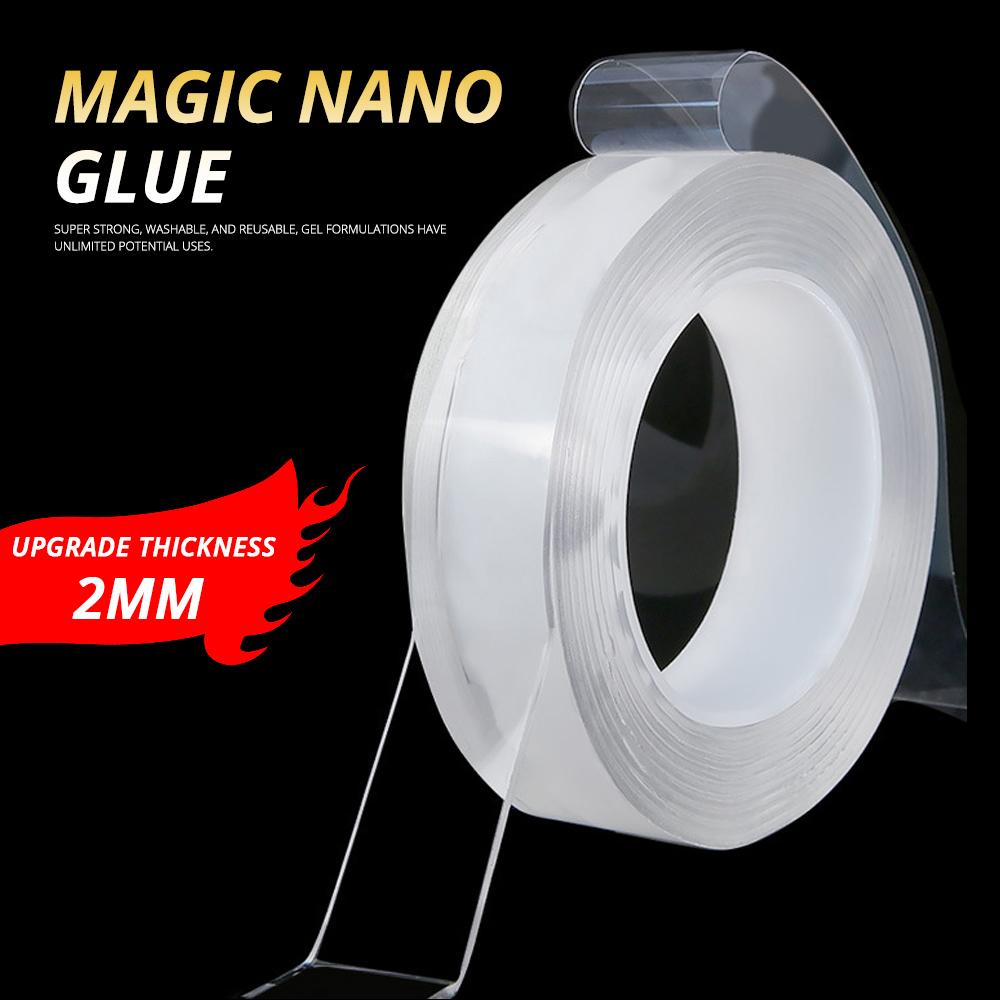 High Quality Nano Tape Tracsless Double Sided Tape Transparent No Trace Reusable Waterproof Adhesive Tape Cleanable Car Special