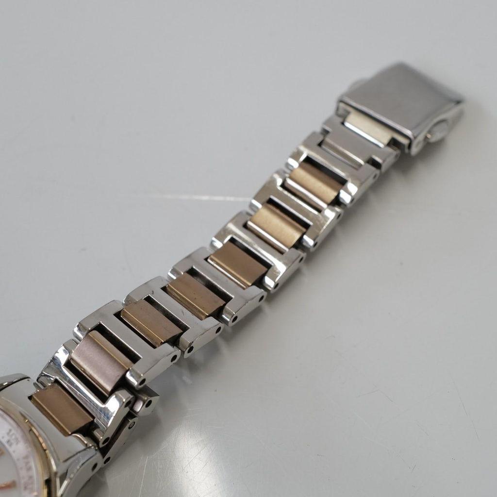 Used CITIZEN XC Basic Collection EC1165-51W Ladies Watch USED Sakura Pink Radio Controlled Eco-Drive Cross Sea Fully Functional Second-hand X0335