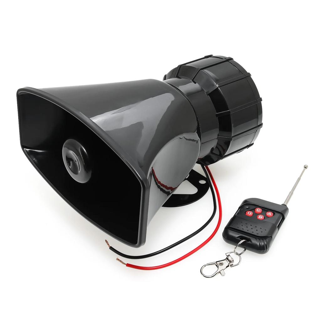 12V 7 Sounds Car Horn Speaker Electronic Siren Loud Car Warning Alarm Horn Multi-tone Loudspeaker With Remote Controller