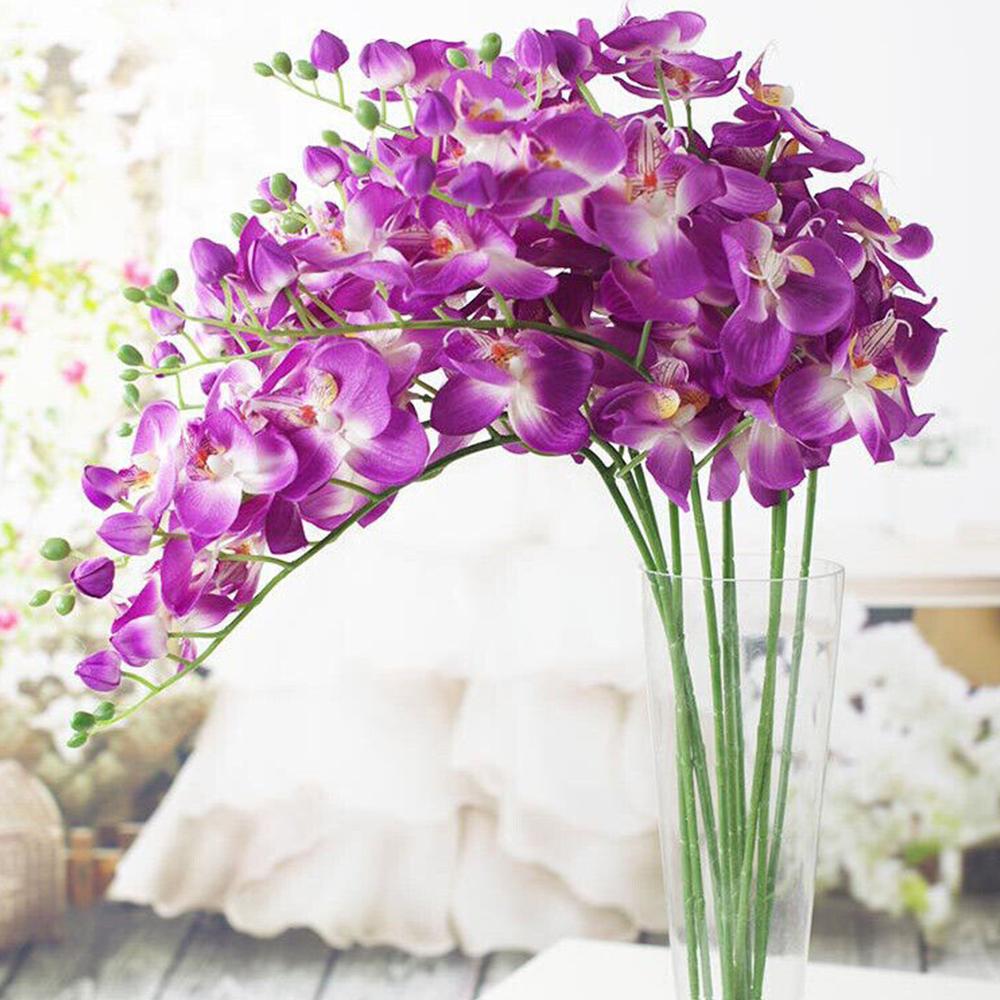 DIY Craft Butterfly Orchid Simulation Flower Fake Plant Flower Artificial Phalaenopsis  Indoor