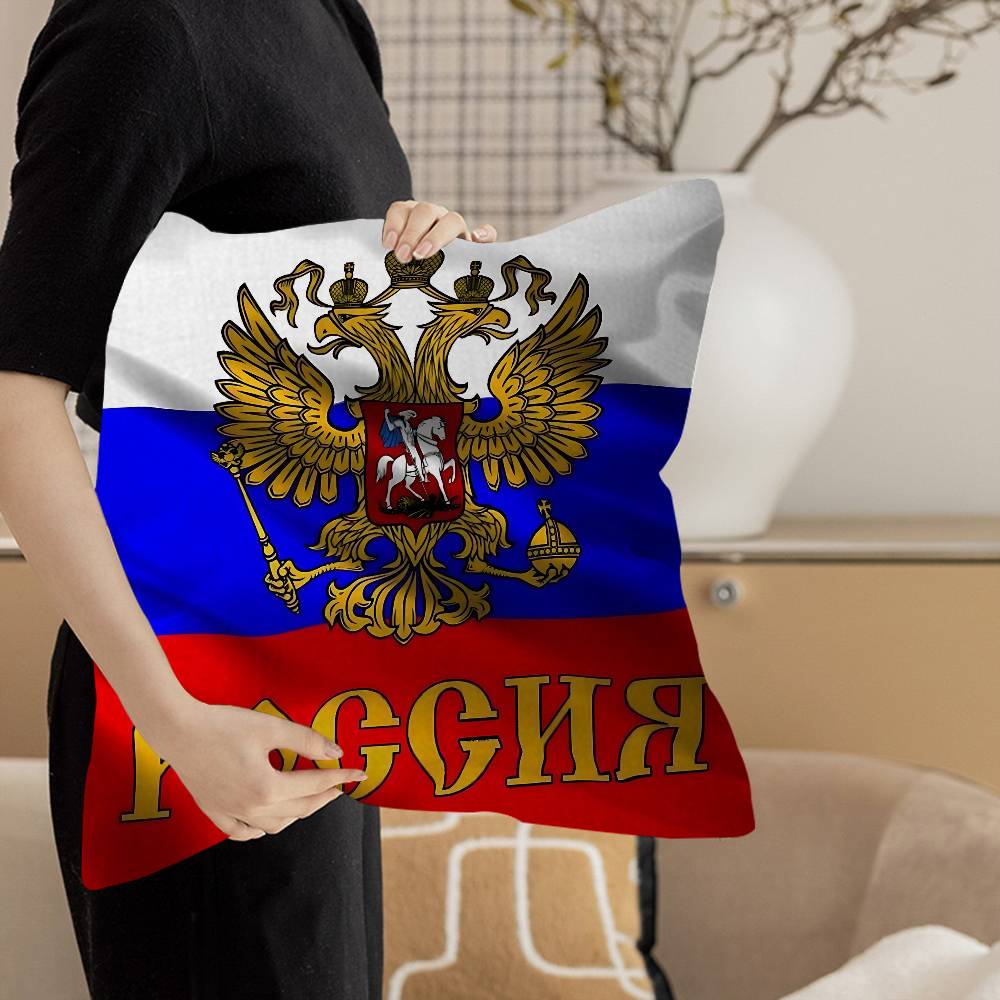 R-Russian Flag Cushion Cover Pillow Cover Decor Pillowcase Printed Cushion Case For Couch