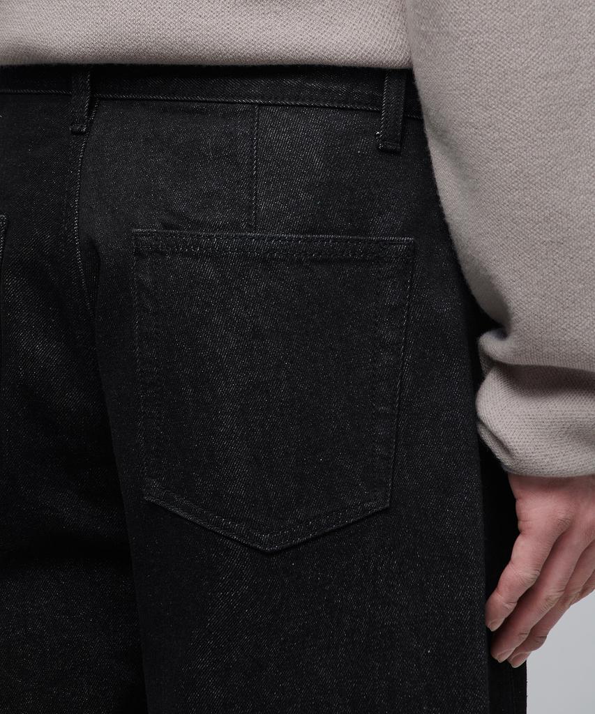 Musinsa Standard Twist Semi-Balloon Denim Pants [Raw Black]