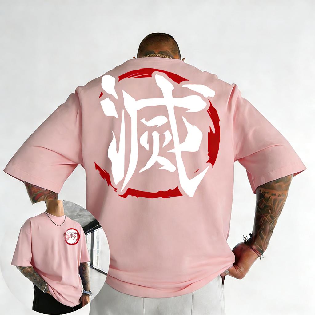 Ghostblade Anime Bedrucktes T-Shirt für Frühling/Sommer 2026 Neues Y2K Großer Stil Herren und Damen Streetwear