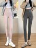 Autumn and Winter Leggings with Thickened Fleece for Women's Outerwear Cotton Pants, German Velvet Self Heating High Waist Tight Lamb Wool Warm Pants
