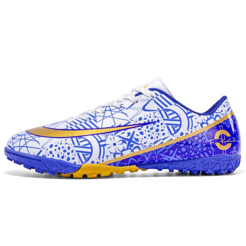 New Men's Breathable and Wear-resistant Low-top Long Broken Nails Football Shoes Fashionable Mandarin Duck Football