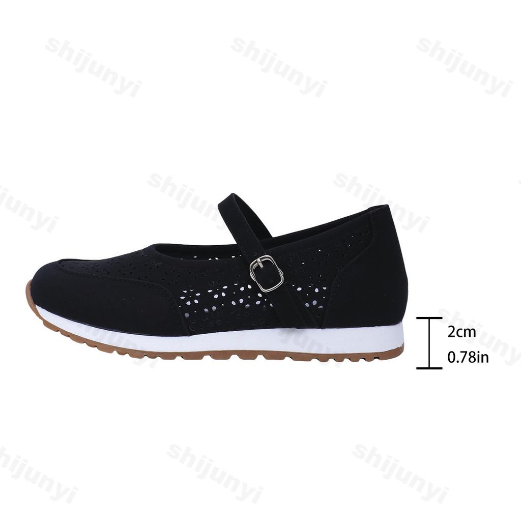 Fashion Hollow Breathable Retro Design Casual Single Shoes for Women Spring 2025 New Shallow Mouth Comfortable Soft Soled Fashion Pumps