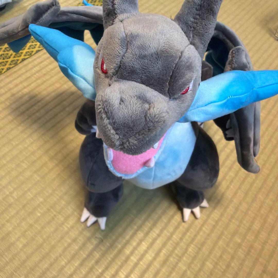 Pokemon Center exclusive Mega Charizard X plush toy brand unused.