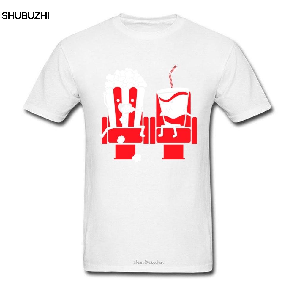 

Funny Tshirt Men Lovely Movie T Shirts Custom Lovers Tshirt Couple Matching Cartoon Tops Popcorn Drink Print Tees Humor S