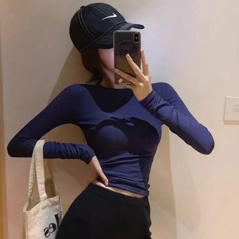 Slimming Early Autumn 2025 Figure-Flattering Women's Long/Short Sleeve T-Shirt