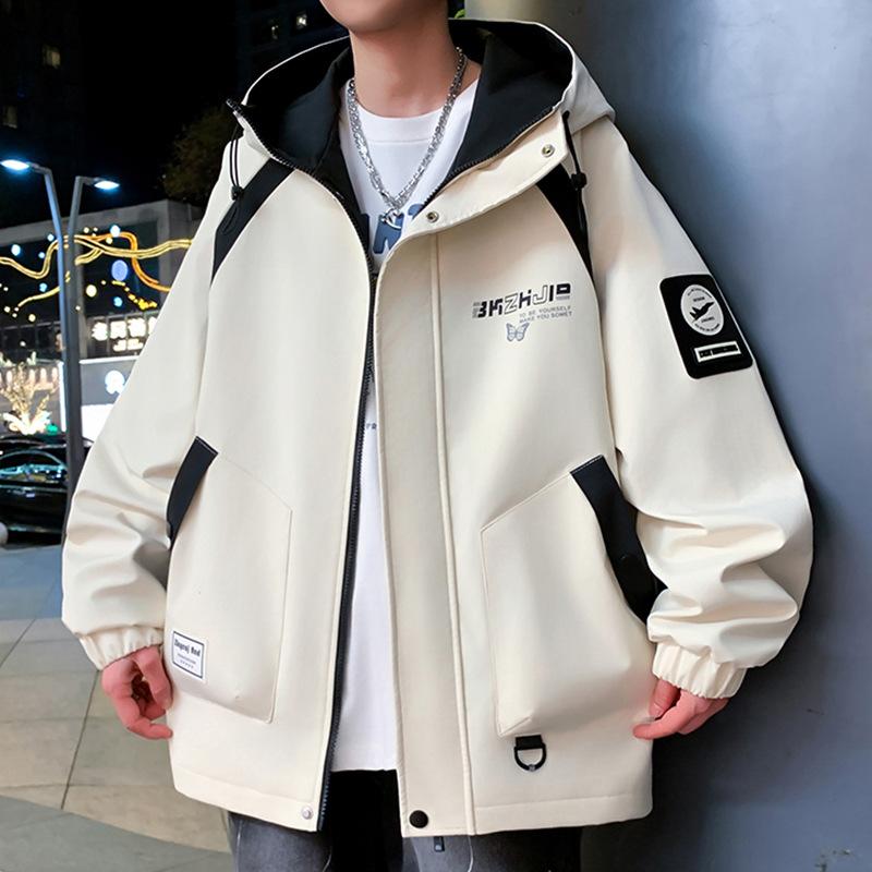 Men's Coat New Trendy Jacket Men's Hooded Loose Casual Jacket