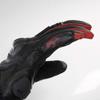 KOMINE Motorrad-Schutzhandschuhe aus winddichtem Leder HG XL Schwarz/Rot 06-844 GK-844
