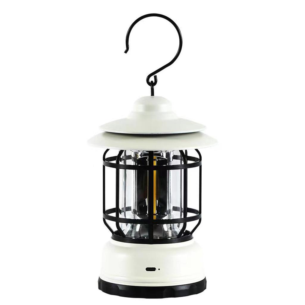 300 Lumens 1200mah Portable Lanterns, Garden Outages LED Camping Lantern, Multifunctional Vintage Hanging Lanterns Retro Garden