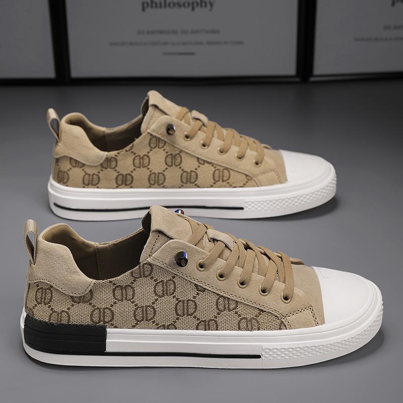 Plátěné pánské boty Podzimní trend Všestranné ležérní sportovní plátěnky Pánské prodyšné nazouvací trendy boty