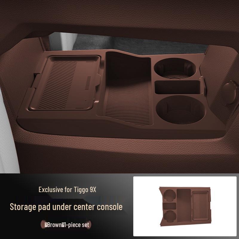 Applicable to Fengyun T9 Car Interior Double-Layer Partitioned Storage Box Accessory