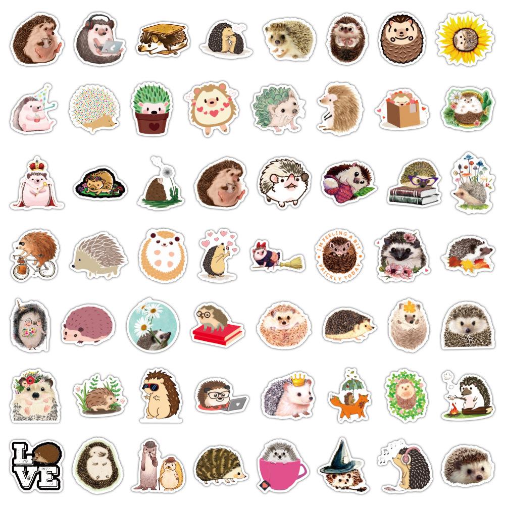 10 30 50pcs Hedgehog Cartoon Graffiti Stickers Kawaii Cute Animal Waterproof  Phone Diy Laptop Suitcase Motorcycle Decal Sticker