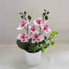 Plastic Butterfly Orchid Artificial Flower Fake Plant Flower Potted  Home Office Decoration