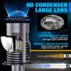 2Pcs H4 LED Projector Lens Headlight Bulbs HB2 9003 Hi/Low Beam 130W 60000LM Turbo Plug&Play Motorcycle Car Headlamp 6500K White