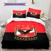 Set Biancheria da Letto con Fantasia Al Ahly Copripiumino Federa Decorazione per la Casa Regalo (1 * copripiumino + 2 * federa, senza nucleo)