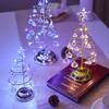 Kristall Weihnachtsbaum Nachtlicht Weihnachtsgeschenk Ornament Tischlampe Kristall Schreibtischdeko Licht Schlafzimmer Wohnzimmer Weihnachtslichter