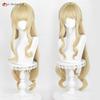Fontaine Navia Cosplay Wig 95cm Linen Golden Cruly Wigs For Women Cosplay Anime Wig Heat Resistant Synthetic Hair Halloween