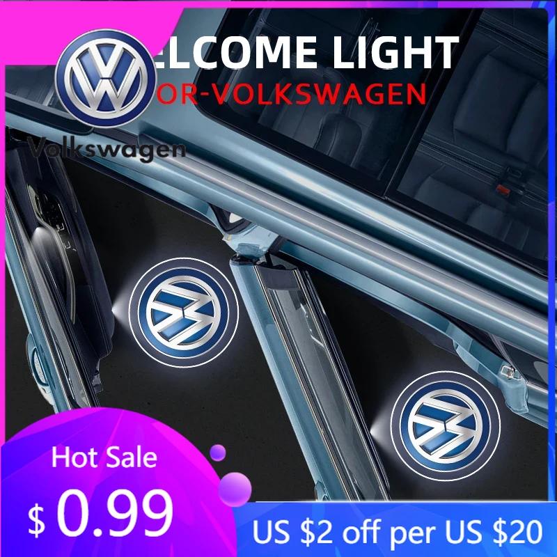 For VW Volkswagen Jetta MK5 Golf Car Door Welcome Projector Logo Ghost Shadow Night Light Laser Lamp Courtesy Lamp For Volkswage