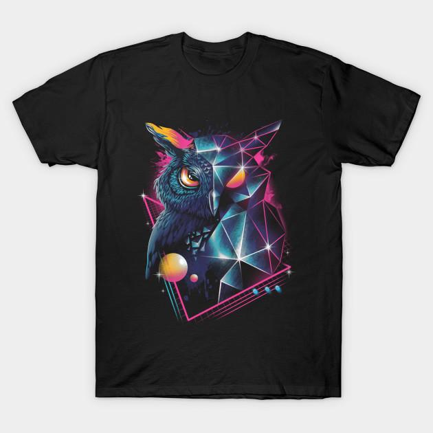Men Black Print T-shirt Rad Owl No-Cut Transfer Paper Print Cotton Tshirt 3XL чёрный
