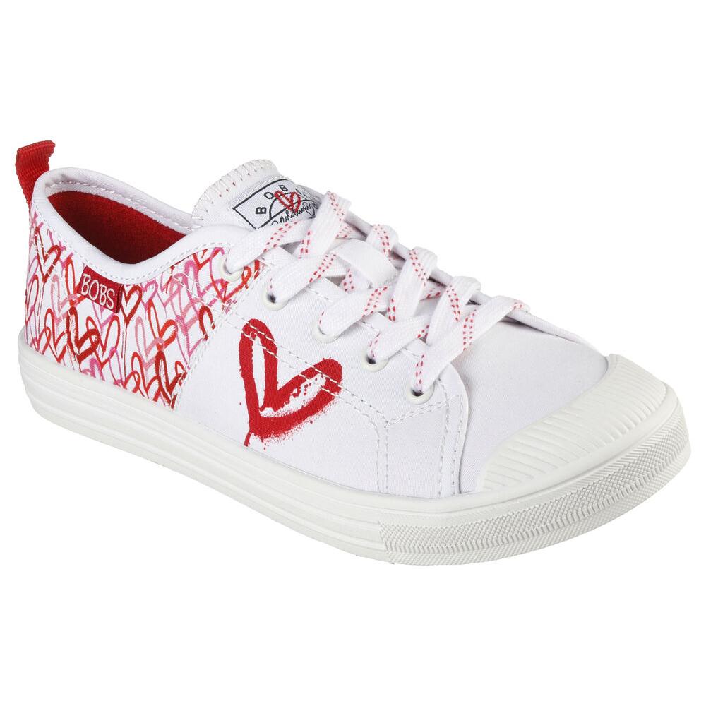 Sneakers Skechers White / Red / Pink Bobs B Cool-All Corazon
