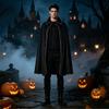 Mens Halloween Short Cape Costume with Collar, Color