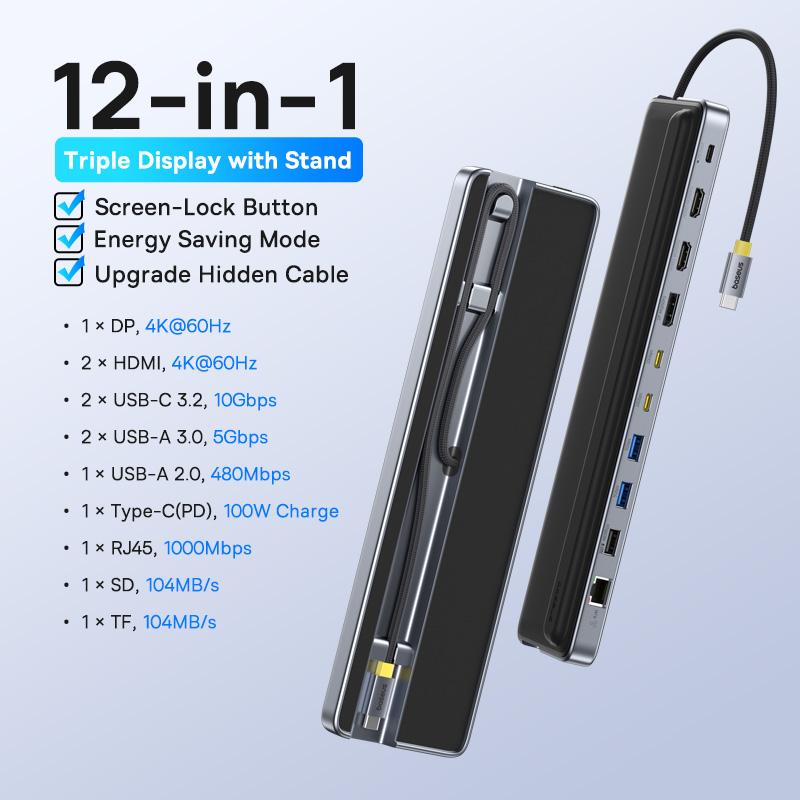 Baseus EH3 12-in-1 USB C Hub