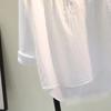 Color Disc Button Shirt White Pullover Shirt Female Spring and Summer Shirt Korean Loose Casual Shirt Top