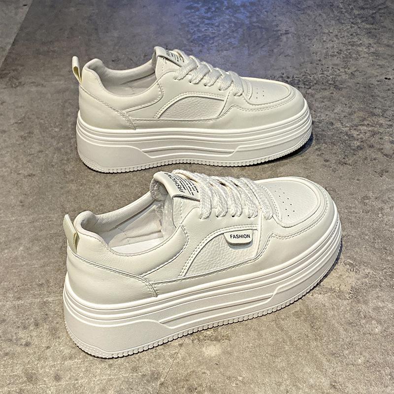 Thick-soled heightening little white shoes women's 2025 spring and autumn new versatile casual board shoes comfortable and non-slip sports women's