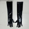 Solid Color Long Gloves Hip Hop Etiquette Mittens Fashion Patent Leather Gloves  Photography Props