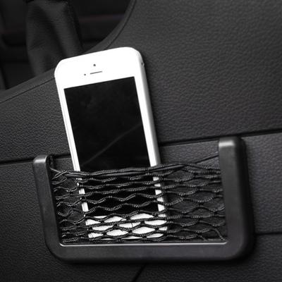 Wielofunkcyjny, łatwy w montażu, siateczkowy uchwyt samochodowy do przechowywania torebek na telefonową kartę płatniczą