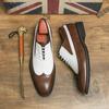 Zapatos de cuero blanco y negro de primavera para hombre Zapatos de vestir de boda de alta calidad Mocasines de oficina de negocios zapatos de hombre Zapatos de diseñador de lujo