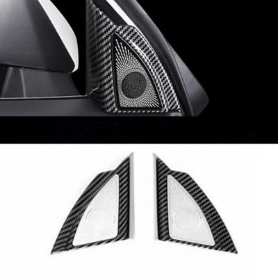 Carbon Fiber Front Window Speaker Cover Trim For Toyota Highlander 2021-2024