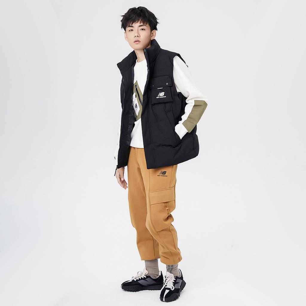 New Balance Down Vests Unisex Black Stand Collar Moderate Other AMV14310-BK
