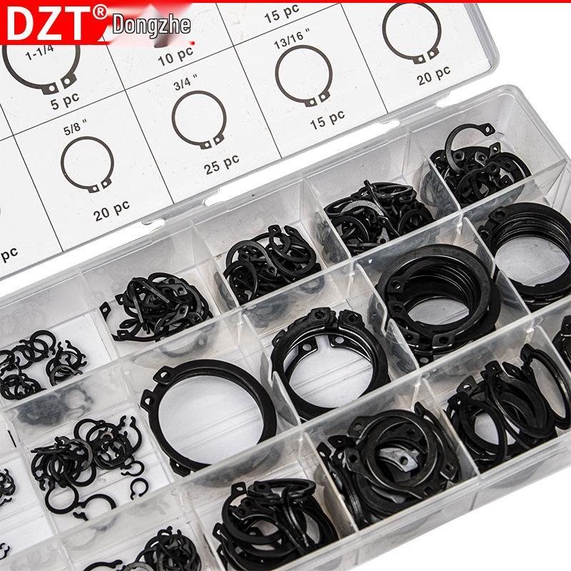 300 ks černě oxidované uhlíkové oceli pojistné kroužky typu C