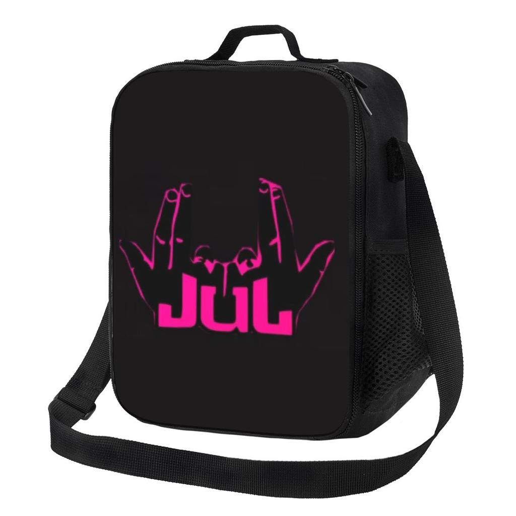 French Rapper Jul Sign Insulated Lunch Bag for School Picnic Storage Food Boxes Portable Container Cooler Thermal Lunch Box Tote
