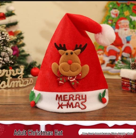 Dicke Plüsch Weihnachtsmannmütze - Weihnachtsgeschenk für Erwachsene, Jungen und Mädchen