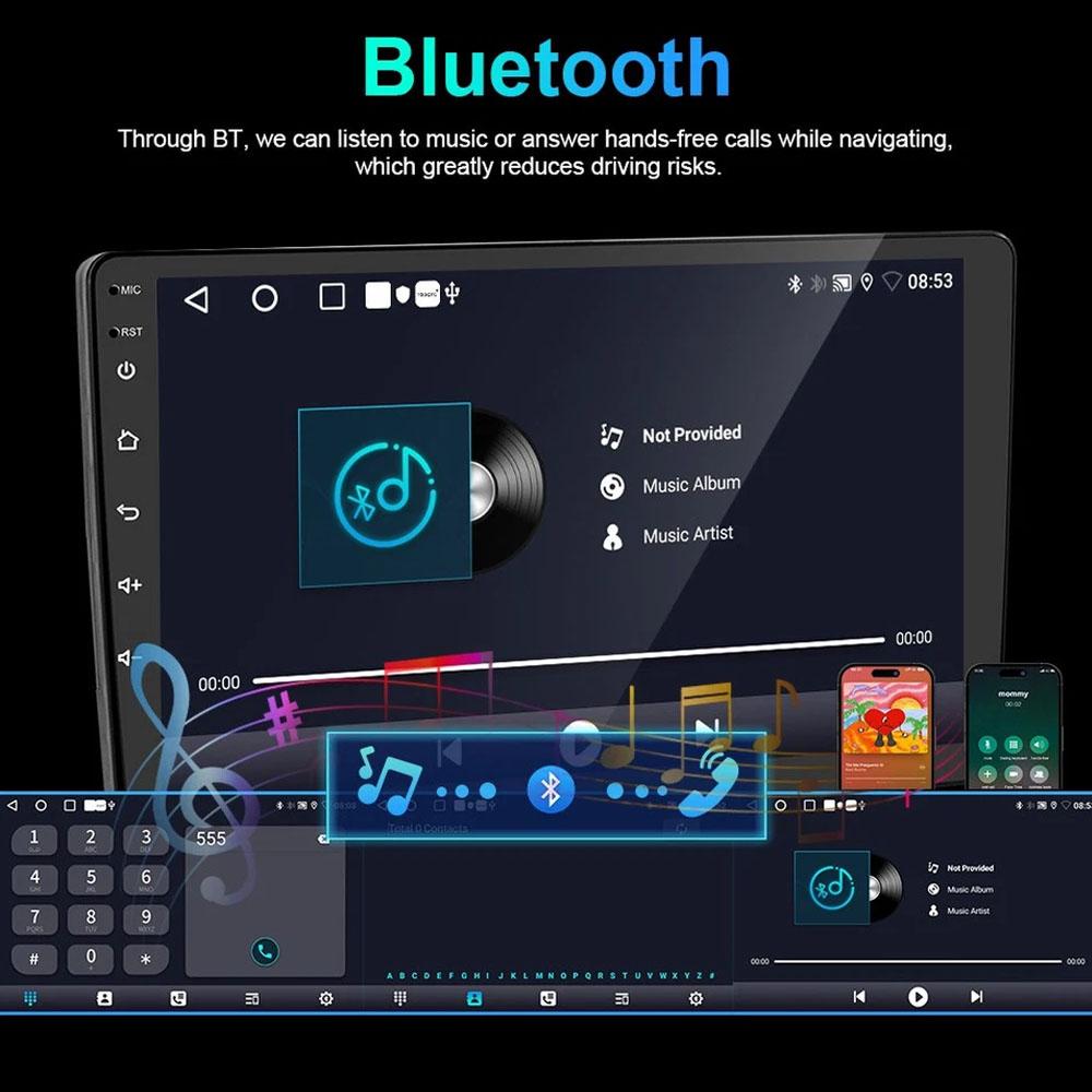 Car Stereo Radio 10inch Android 15 GPS Navi WiFi SWC 2+64G DAB for Fiat Ducato for Peugeot Boxer for Citroen Jumper 2006-2023