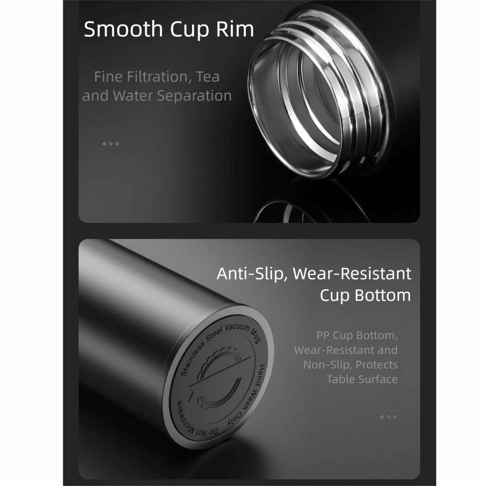 Separation Strainer Smart Thermos Bottle LED Temperature Display Vacuum Insulated Mug  Office